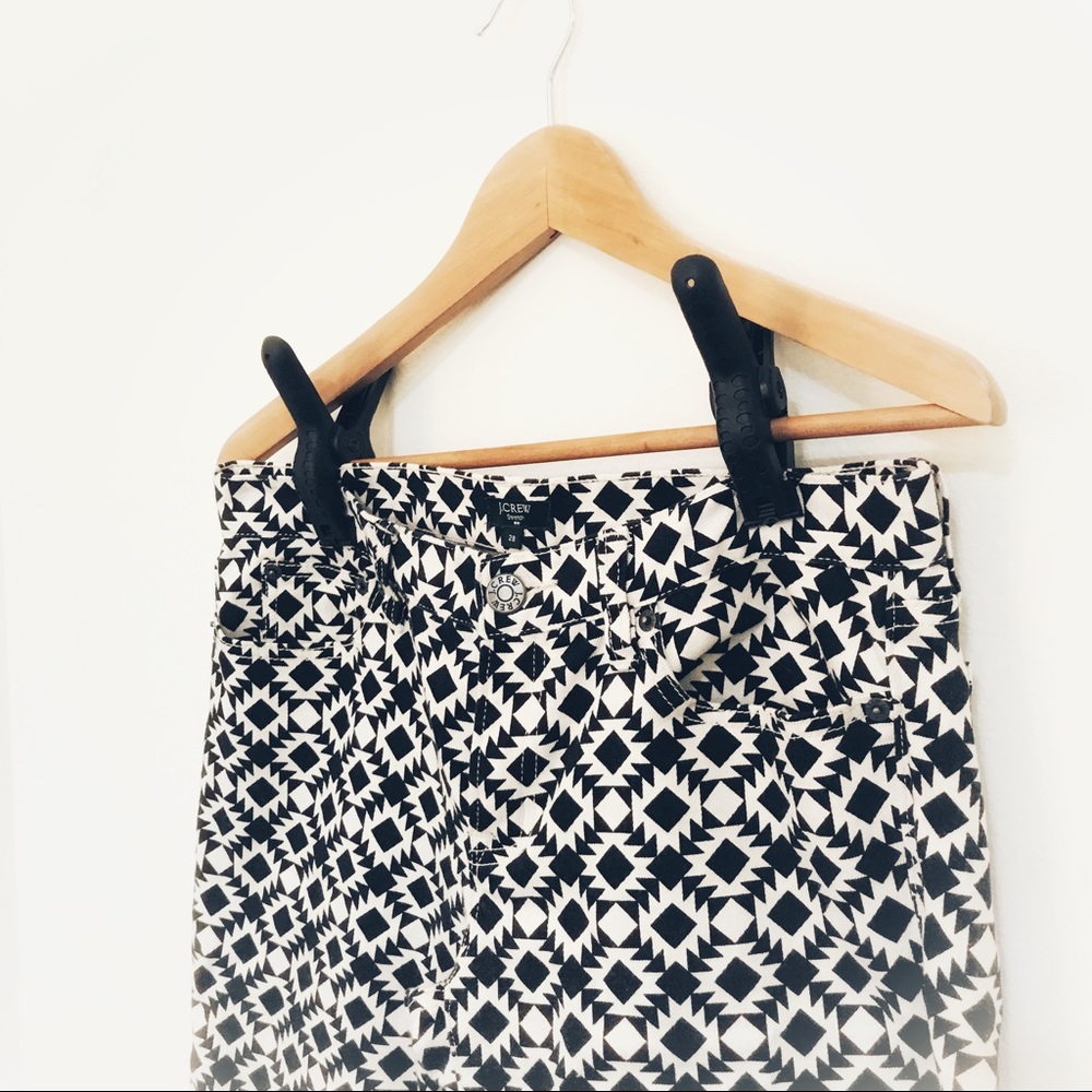 J. Crew Geometric Pattern Toothpick Pants